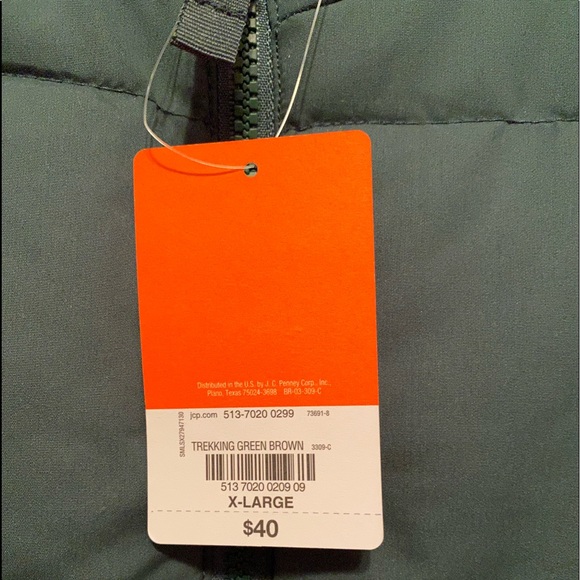 St. John’s Bay Vest, Green and Brown, L, XL - Picture 9 of 10